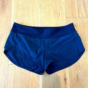 Lululemon Speed Shorts - size 8, Navy blue